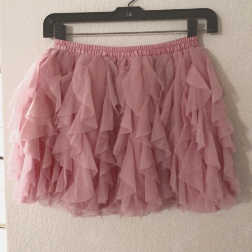 Gymboree Pink Tulle Cascade Ruffle Skirt size 5 NWT